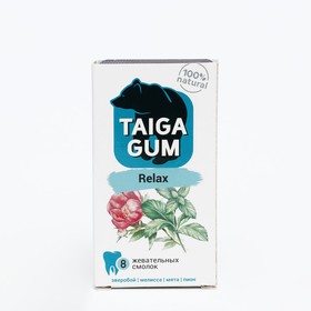 Смолка антистресс Taiga gum, в растительной пудре, без сахара, 8 штук 5438255