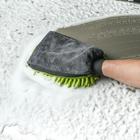 Варежка для мытья авто CARTAGE, 25×19 см, двухсторонняя, зелено-серая - фото 7626666