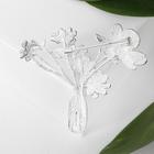 Брошь «Цветы» в вазе, цветная в серебре - Фото 2