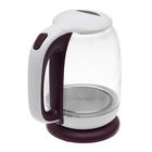 Чайник электрический WILLMARK WEK-1704G, стекло, 1.7 л, 2200 Вт, бело-фиолетовый - фото 51333804 Чайник электрический WILLMARK WEK-1704G, стекло, 1.7 л, 2200 Вт, бело-фиолетовый - фото 51333804
