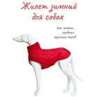 Жилет Osso «Аляска» для собак, размер 30 (ДС 28-30, ОШ 32, ОГ 42-50), красный - фото 295023894