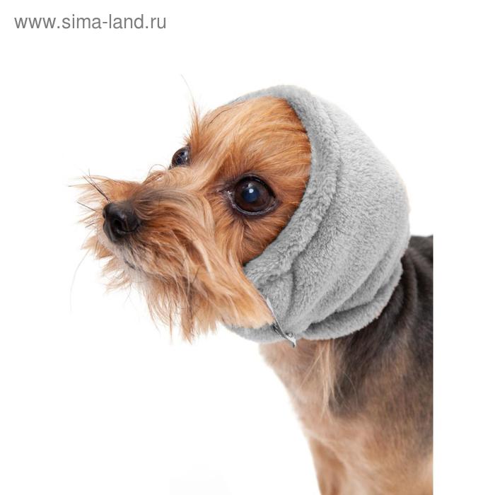 Капор Osso для собак зимний, размер L (длина 43, диаметр 46-56), серый - Фото 1
