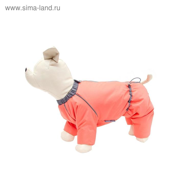 Комбинезон Osso «Снежинка» для собак, сука, размер 25 (ДС 25, ОШ 30, ОГ 42), коралловый - Фото 1
