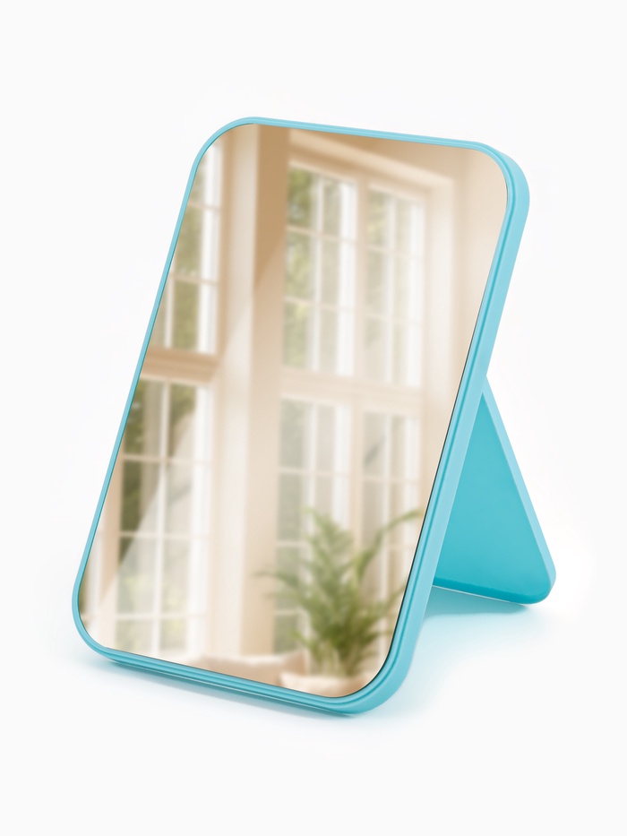 Зеркало настольное, прямоугольное, 20.5×14 см, (19.8×13.2 см), МИКС - Фото 1