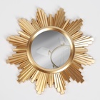 Зеркало настенное «Яркость», d зеркальной поверхности 11 см, цвет «состаренное золото» - фото 2920803