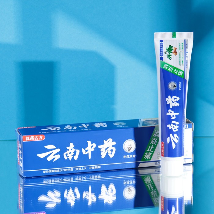 Зубная паста китайская традиционная на травах с шеффлерой, противовоспалительная, 110 г - Фото 1