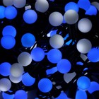 Гирлянда «Нить» 20 м с насадками «Шарики 1.5 см», IP44, тёмная нить, 200 LED, свечение бело-синее, мигание, 220 В, УЦЕНКА - Фото 1
