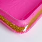 Надувная песочница с блёстками, 60х45 см, цвет ярко-розовый - фото 7762982
