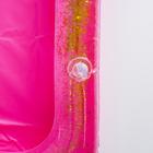 Надувная песочница с блёстками, 60х45 см, цвет ярко-розовый - фото 7762983