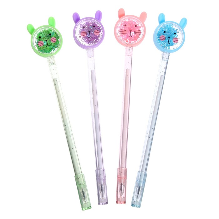 Ручка-прикол Calligrata «Блеск-мышка», чёрный стержень, гелевая, МИКС - Фото 1