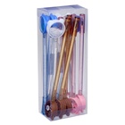 Ручка-прикол Calligrata «Блеск мишка», чёрный стержень, гелевая, МИКС (комплект 12 шт) - фото 68087897