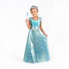 Карнавальный костюм детский «Элла», платье, плащ, диадема, жезл, коса, р. 28, рост 98-104 см - Фото 2