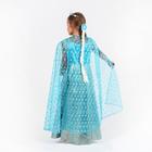 Карнавальный костюм детский «Элла», платье, плащ, диадема, жезл, коса, р. 28, рост 98-104 см - Фото 4