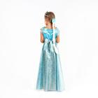 Карнавальный костюм «Элла», платье, плащ, диадема, жезл, коса, р. 32, рост 122-128 см - Фото 3