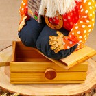 Оберег - домовой "Берендей в шляпе, сидит на сундуке", h = 32 см, микс - Фото 11