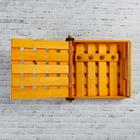 Ключница деревянная "Золотой ключик", 23 х 20 х 6 см, 4 крючка - Фото 3