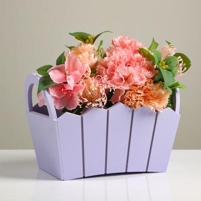 Подарочный ящик «Мария», 25×16×17 см, МДФ, сиреневый