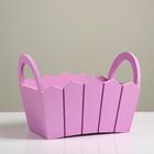 Кашпо деревянное 25×16×17 см "Мария", ручки боковые, МДФ, сирень - Фото 2