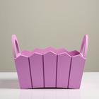 Кашпо деревянное 25×16×17 см "Мария", ручки боковые, МДФ, сирень - Фото 3