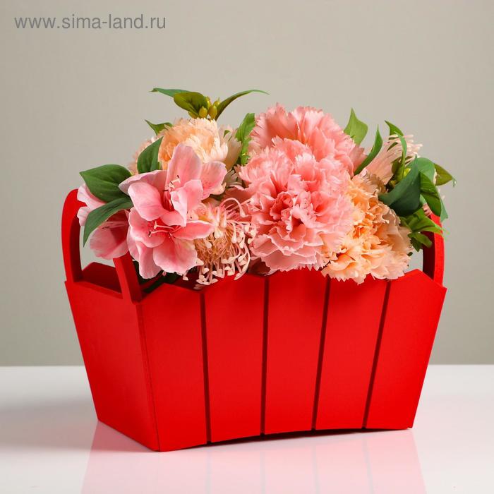 Подарочный ящик «Мария», 25×16×18 см, МДФ, красный - Фото 1