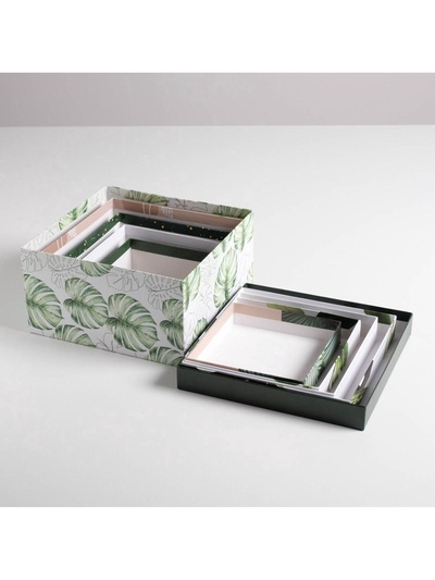 Набор коробок 5 в 1, упаковка подарочная, «Тропический», 14×14×8‒22×22×12 см