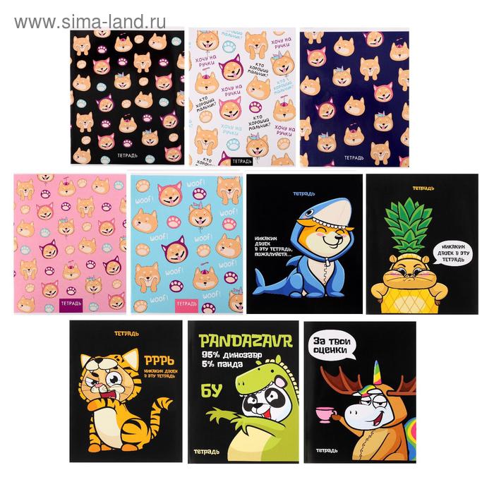 набор тетрадей 48л Микс №5, обложка УФ-лак - Фото 1