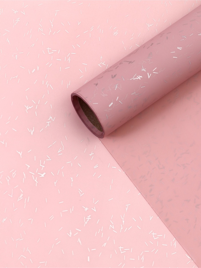 Пленка для цветов «Звездная ночь», 58 см × 5 м розовый лотус - Фото 1