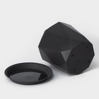 Горшок для цветов с поддоном «Призма», 4.7 л, пластиковый, графитовый - Фото 3