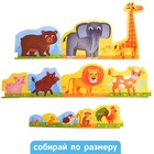 Умные пазлы - цепочки «Кто откуда? От меньшего к большему», 12 деталей 5144318 - фото 1557642