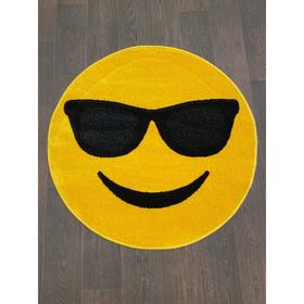 Ковёр круглый Smile nc15, 100x100 см, цвет yellow
