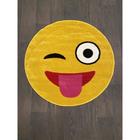Ковёр круглый Merinos Smile, размер 100x100 см, цвет yellow - фото 295024522