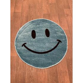 Ковёр круглый Merinos Smile, размер 100x100 см, цвет blue