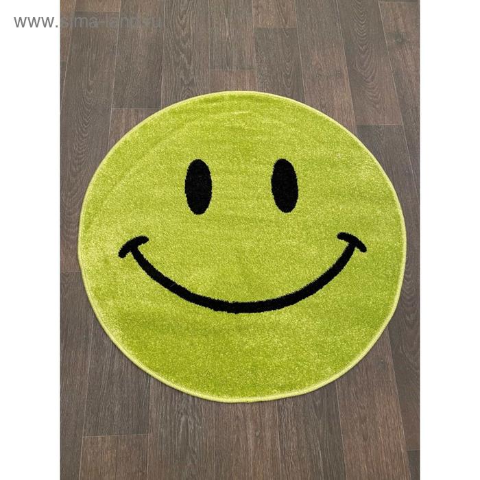 Ковёр круглый Merinos Smile, размер 100x100 см, цвет green - Фото 1