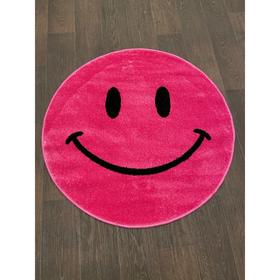 Ковёр круглый Merinos Smile, размер 100x100 см, цвет pink