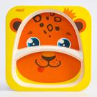 Тарелка детская из бамбука M&B «Леопард», 2 секции - Фото 2