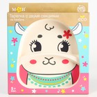 Тарелка детская из бамбука M&B «Малышки», 2 секции, МИКС - Фото 3