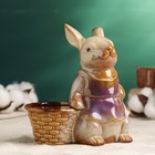 Кашпо "Зайчиха с корзинкой" - фото 47613910