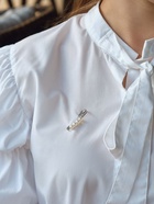 Булавка шар №4 «Жемчужная», 4 см, цвет белый в серебре - Фото 2