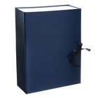 Короб архивный А4 Calligrata, корешок 120 мм, складывающийся, бумвинил, синий, до 1000 листов - Фото 2