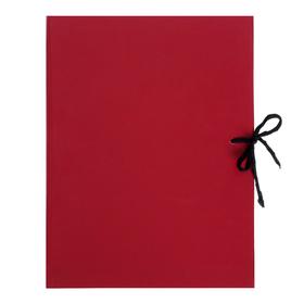 Папка архивная А4 на 2 завязках Calligrata 100мм, с гребешками, бумвинил, бордовая