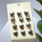 Брошь «Бык», форма МИКС, цвет серый в чернёном серебре (неделимая фас.12шт, цена за шт) - Фото 3