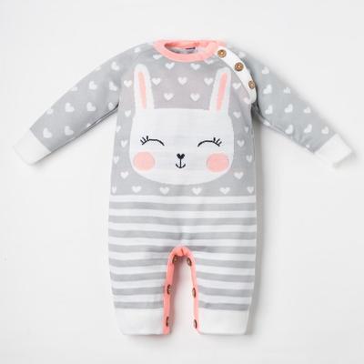 Комбинезон вязаный Крошка Я «Зайчик», рост 80-86 см