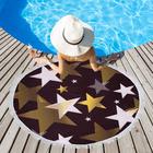 Полотенце пляжное Этель «Золотые звёзды», d 150см - Фото 1