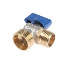 Кран шаровой ZEIN engr, для подключения бытовой техники, угловой, 1/2" × 3/4", латунь - Фото 4