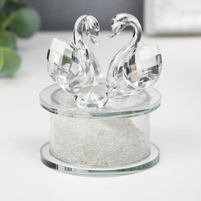 Фигурка стекло «Два лебедя», бисер, 8.4×6.8×5.8 см