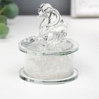 Фигурка стекло «Два лебедя», бисер, 8.4×6.8×5.8 см - Фото 3