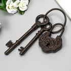 Фигурка настенная «Замок и два ключа», панно чугун, 23×7.5 см - Фото 3