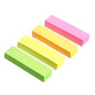 Блок-закладка с липким краем, 4 по 80 штук, 12×50 мм, неоновые, бумажные - Фото 2