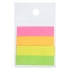 Блок-закладка с липким краем, 4 по 80 штук, 12×50 мм, неоновые, бумажные - Фото 4