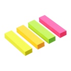 Блок-закладка с липким краем, 4 по 80 штук, 12×50 мм, неоновые, бумажные - Фото 5